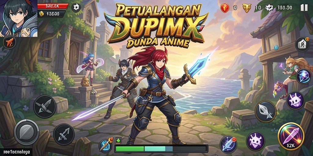 Screenshot utama 5ZK menampilkan karakter bertarung dalam gaya anime.