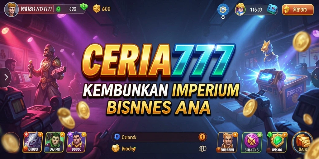 Tangkapan layar gameplay CERIA777 yang menunjukkan interaksi bisnis yang dinamis.