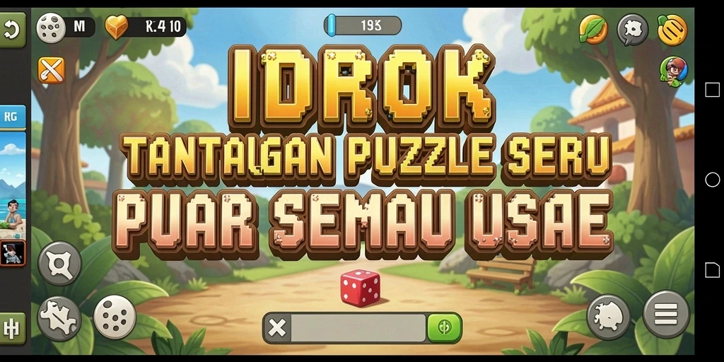Screenshot dari gameplay seru IDROK yang menampilkan tantangan puzzle.