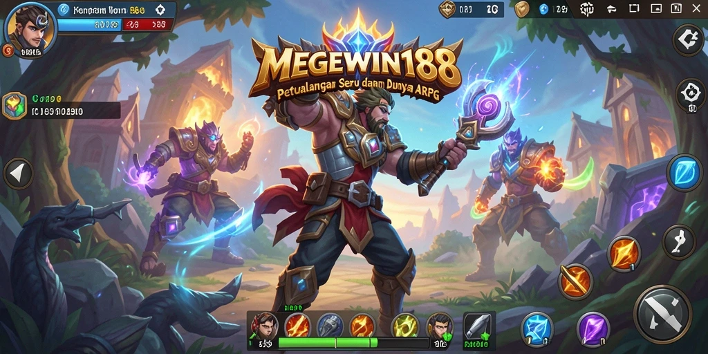 Tampilan gameplay seru dalam MEGEWIN188 dengan aksi pertempuran yang dramatis.