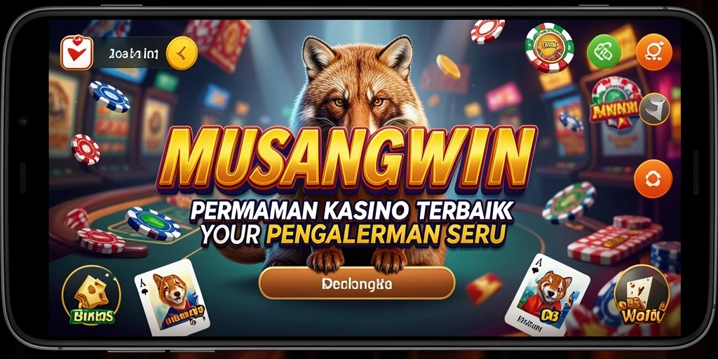 Screenshot MUSANGWIN menampilkan momen seru dalam permainan Kasino.