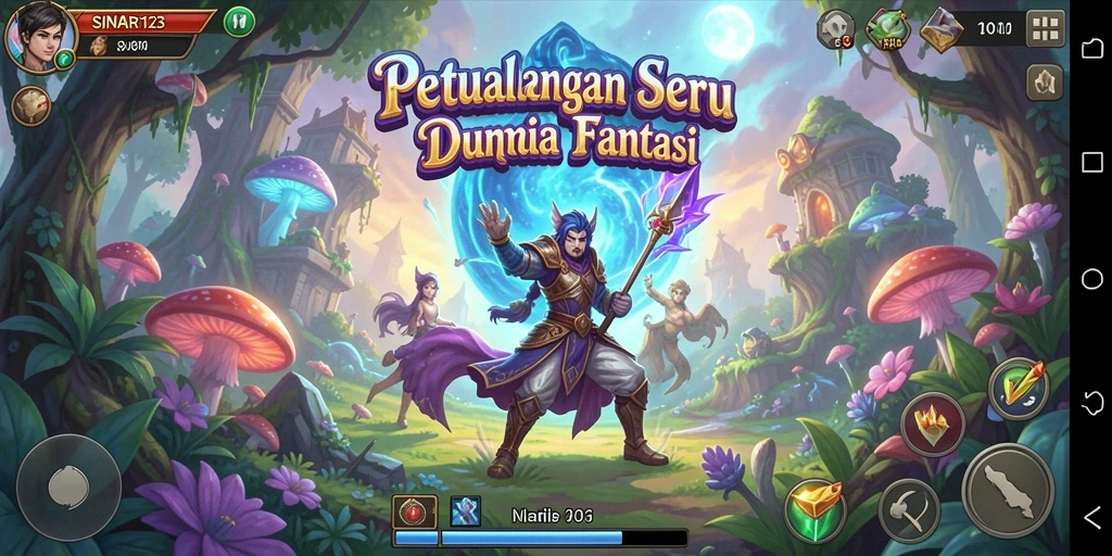 Tampilan gameplay seru dan memikat di dunia RPG SINAR123.