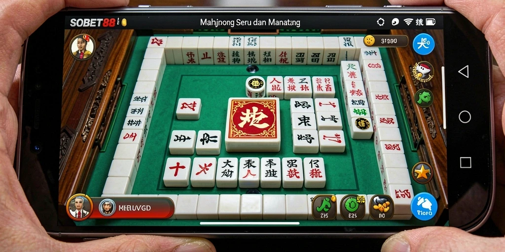 Screenshot gameplay SOBET88 menampilkan suasana permainan Mahjong yang seru.