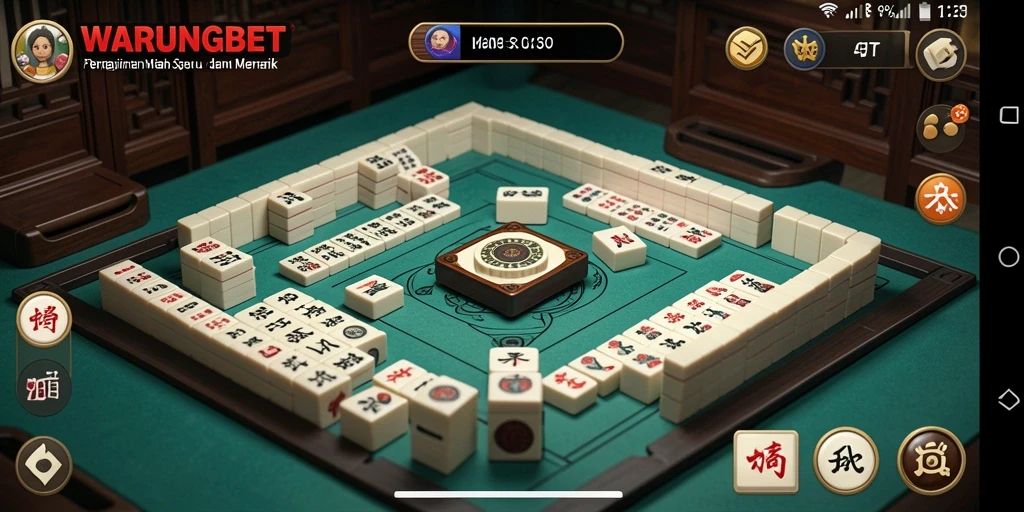 Gameplay menarik WARUNGBET dalam permainan Mahjong yang seru.