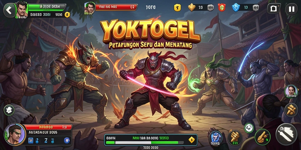 Tangkapan layar utama gameplay YOKTOGEL yang menunjukkan pertarungan seru.